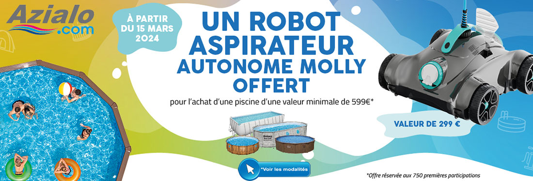 Robot Molly Offert pour l'achat d'une piscine Bestway