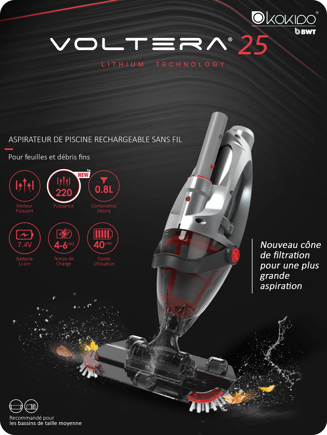 Nettoyeur piscine Kokido Voltera 25