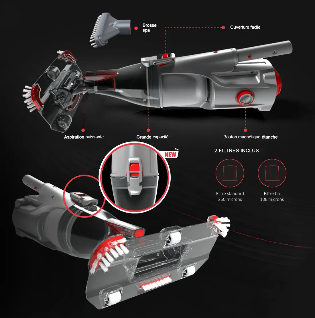 Aspirateur piscine et spa sans fil Kokido Voltera 35 Ultra