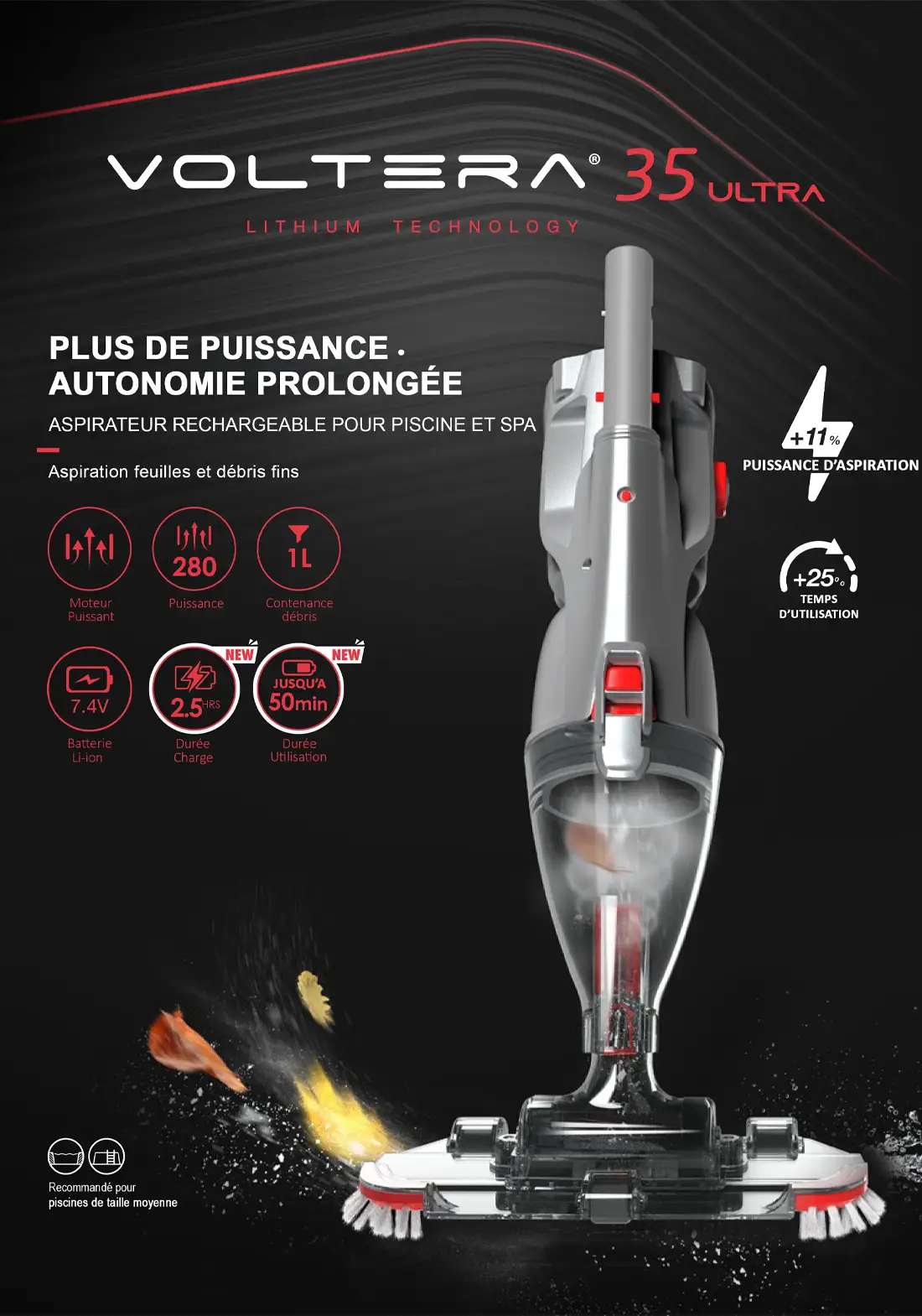 Aspirateur piscine Kokido Voltera 35 Ultra