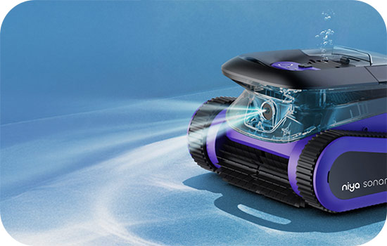 Technologie sonar robot piscine sans fil Niya F5 Sonar 50 by Dolphin Maytronics