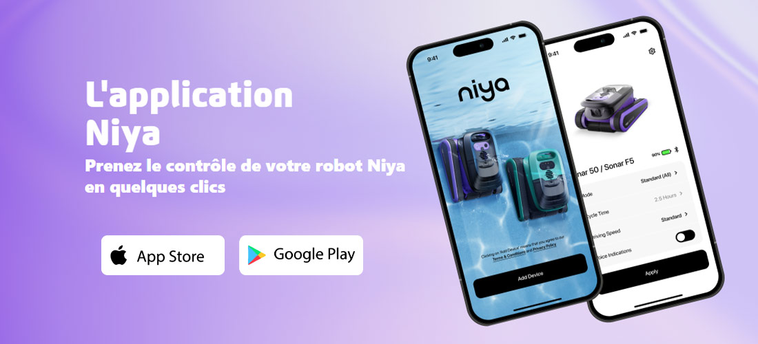 Connectivité Bluetooth avec commande via application mobile du Niya Sonar F5