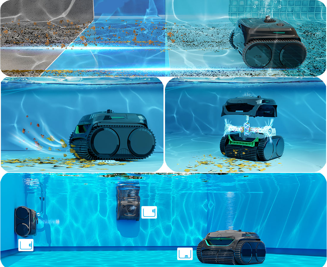 Robot de piscine à batterie Wybot C2