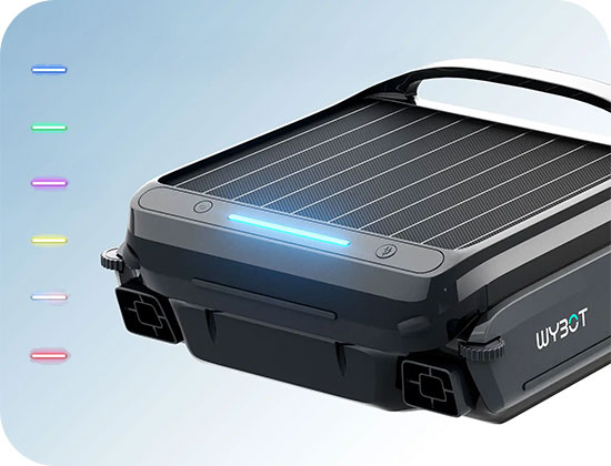 Utilisation intuitive et indicateurs LED Wybot F1