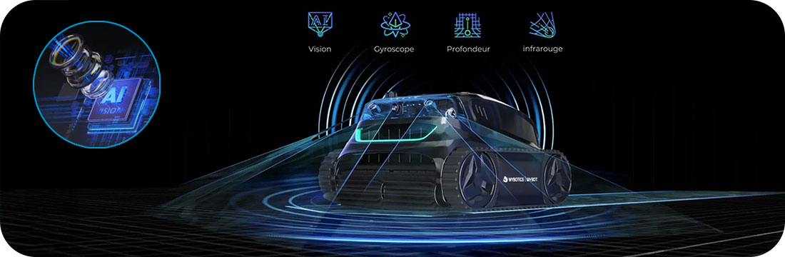 Robot piscine sans fil Wybot S2 Solar VIsion