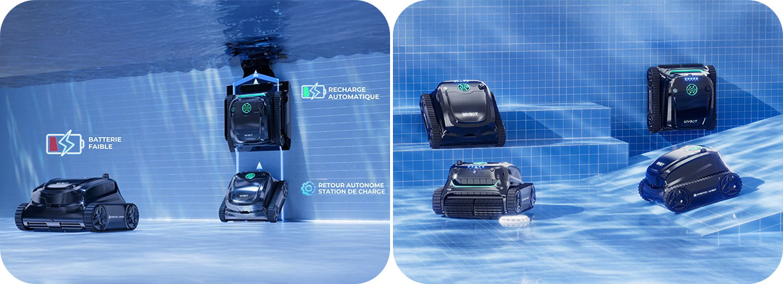 Robot de piscine Wybot S2 Solar VIsion à batterie