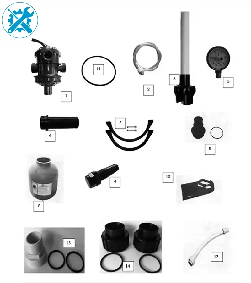 Schéma éclaté pièces détachées filtre à sable PoolFilter 600 Ubbink
