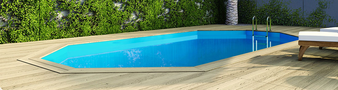 Piscine bois ovale Altanka 7,57 x 4,07 h1,31m