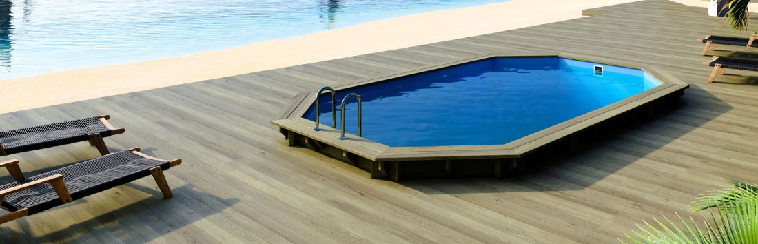 Piscine bois ovale Altanka 5,86 x 3,86 h1,20m