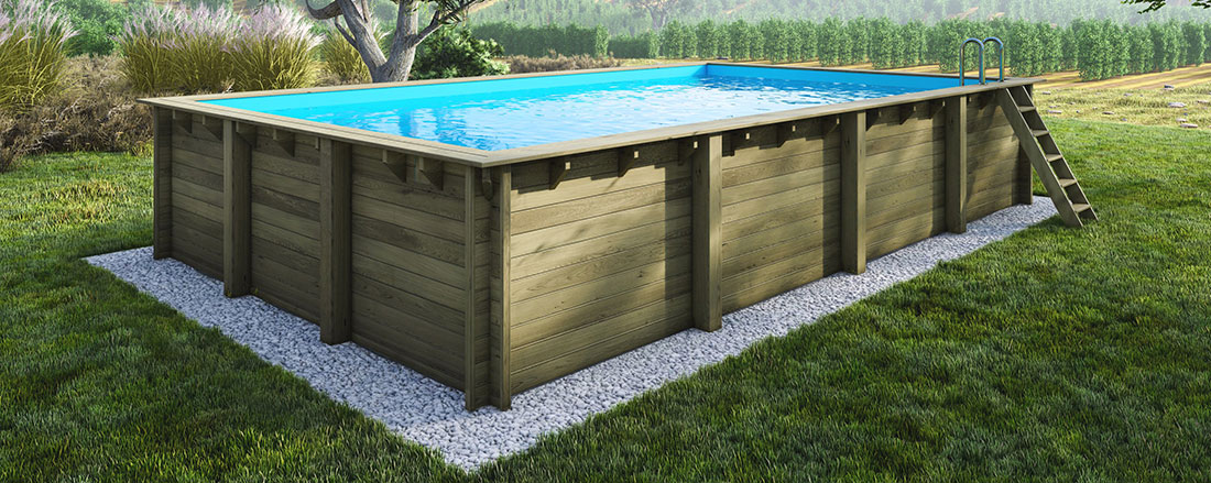 Piscine bois Altanka 8,20 x 5,20 h1,45m