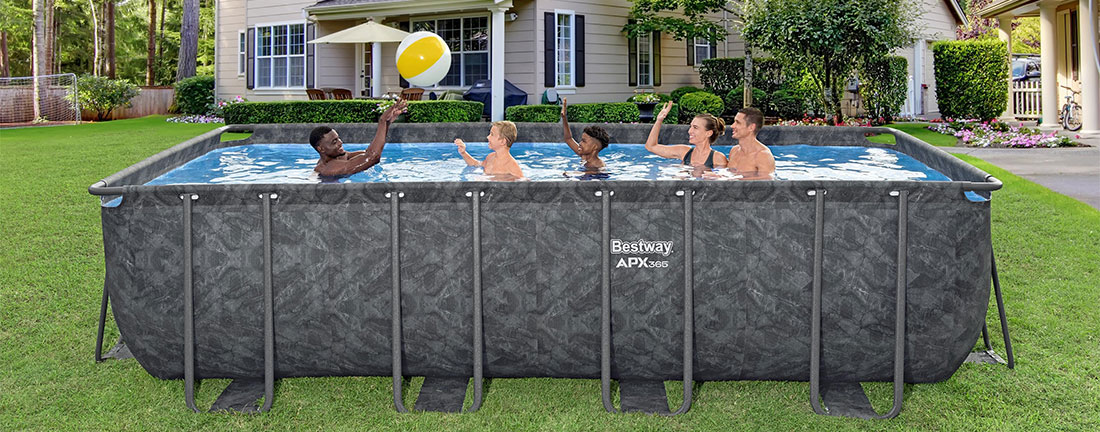 Piscine tubulaire APX 365 Bestway 5,49 x 2,74 x h1,32m rectangulaire