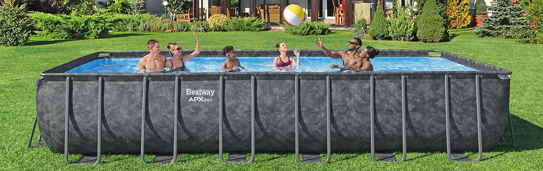 Piscine tubulaire APX 365 Bestway 7,32 x 3,66 x h1,32m rectangulaire