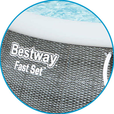 Boudin gonflable Bestway fast Set ronde motif Rotin