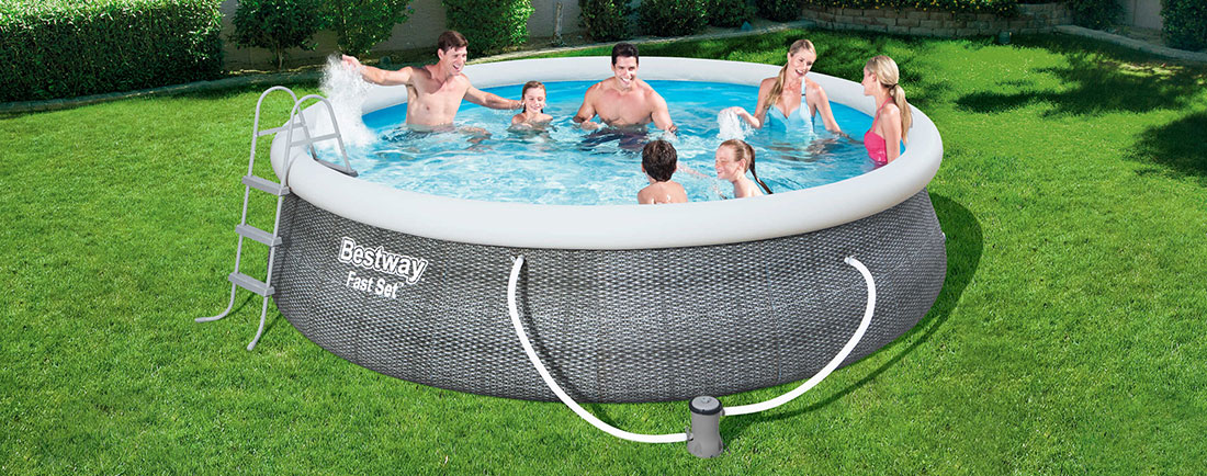 Piscine autoportante Bestway Fast Set Rotin 4,57 x h1,07m