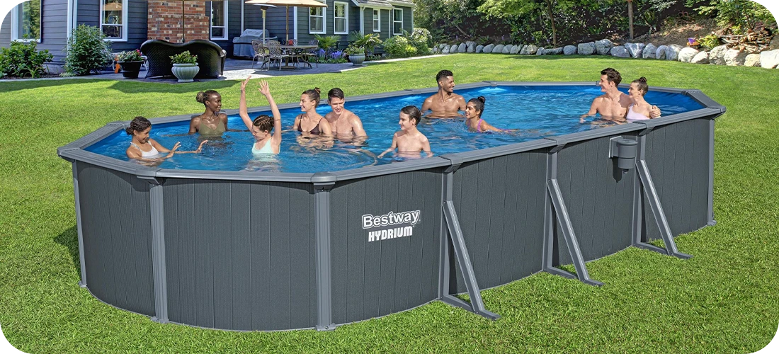 Piscine acier Bestway 365 ovale Hydrium 7,32 x 3,66 x h1,32m