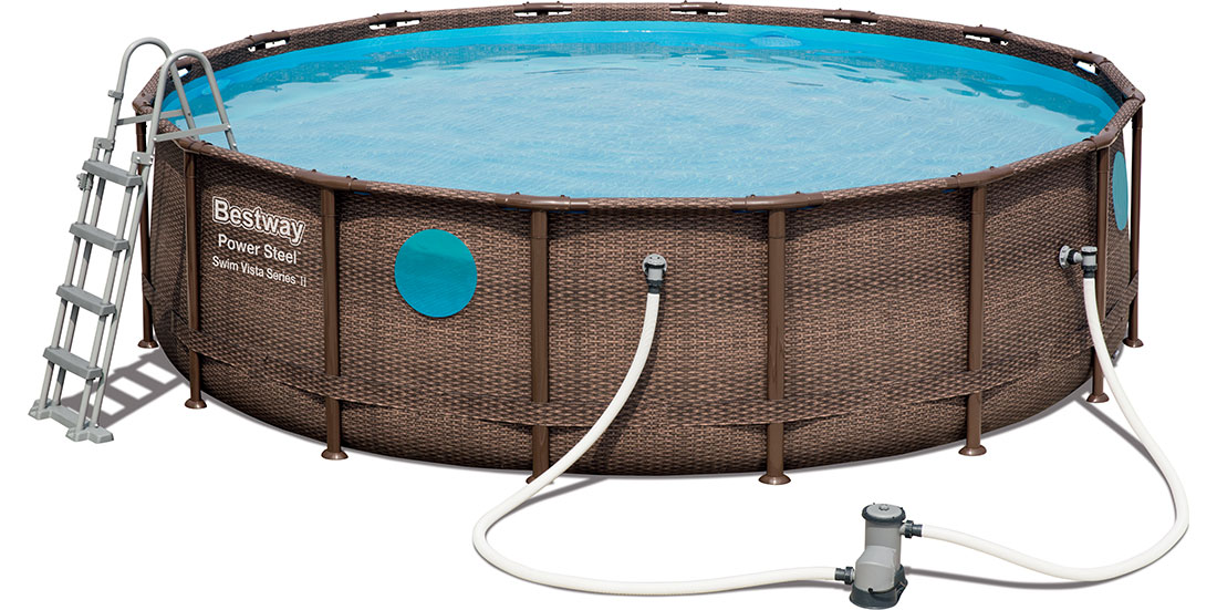 Piscine tubulaire Bestway ronde Power Steel Swim Vista 5,49 x h1,22m