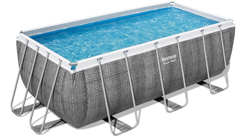 Piscine amovible tubulaire ovale Bestway Power Rotin en acier avec