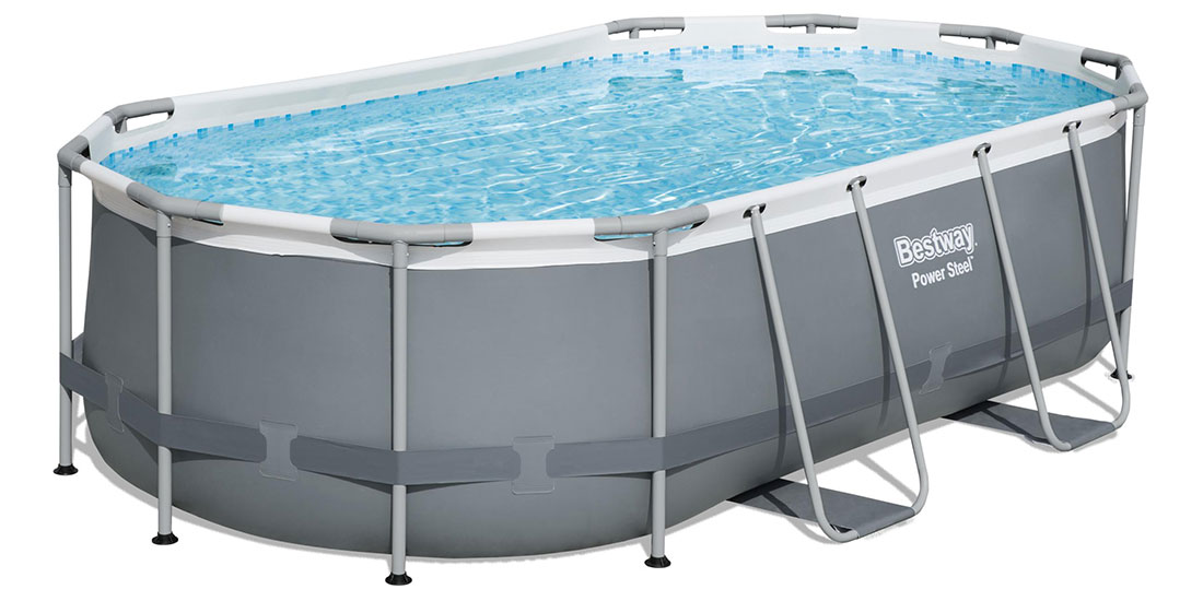 Piscine tubulaire Bestway ovale Power Steel 4,27 x 2,50 x h1,00m