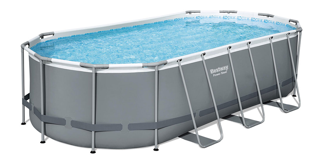 Piscine tubulaire Bestway ovale Power Steel 5,49 x 2,74 x h1,22m