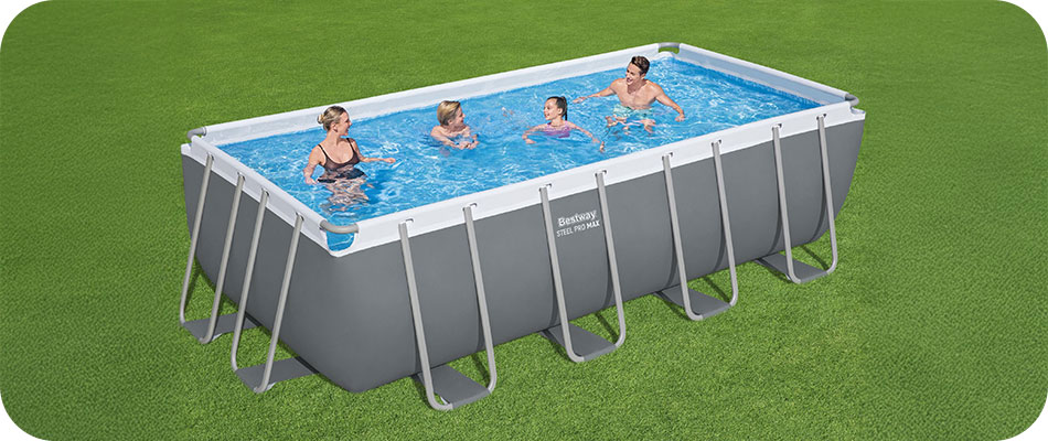 Piscine tubulaire Bestway rectangulaire Steel Pro Max 4,88 x 2,44 x h1,22m