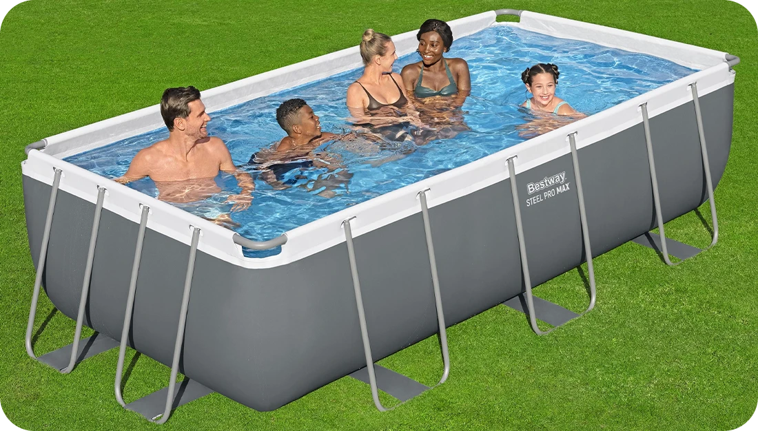 Piscine tubulaire Bestway rectangulaire Steel Pro Max 4,04 x 2,01 x h1,00m