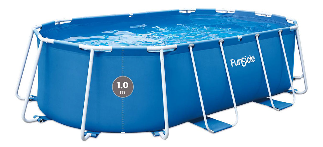 Piscine tubulaire ovale 4,24 x 2,50 x h1,00m FunSicle Activity 