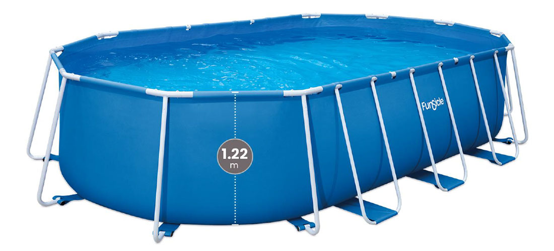 Piscine tubulaire ovale 6,10 x 3,66 x h1,22m FunSicle Activity 