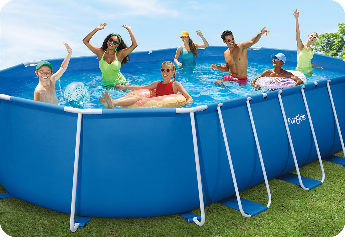 Piscine tubulaire ovale FunSicle Activity 6,10 x 3,66 x h1,22m