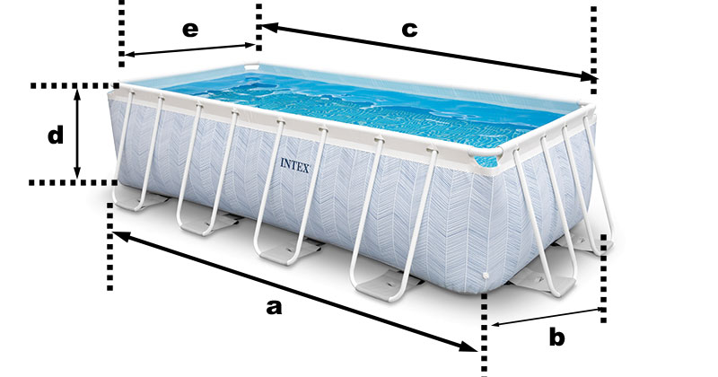 Piscine tubulaire Intex Prism Frame 4,00 x 2,00 x h1,00m rectangle