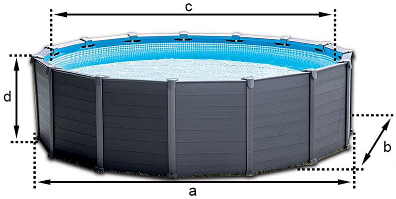 piscine tubulaire ronde intex graphite