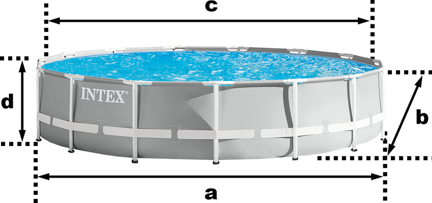 Piscine tubulaire Intex ronde Metal frame 3,05 x h0,76m