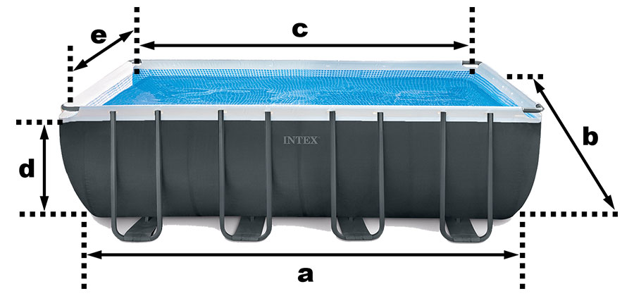 Piscine Intex 28352 Ultra Frame 549x274x132 cm rectangulaire avec