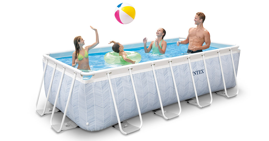 Piscine tubulaire Graphite rectangulaire 4,00 x 3,00 x 1,24 m - Intex