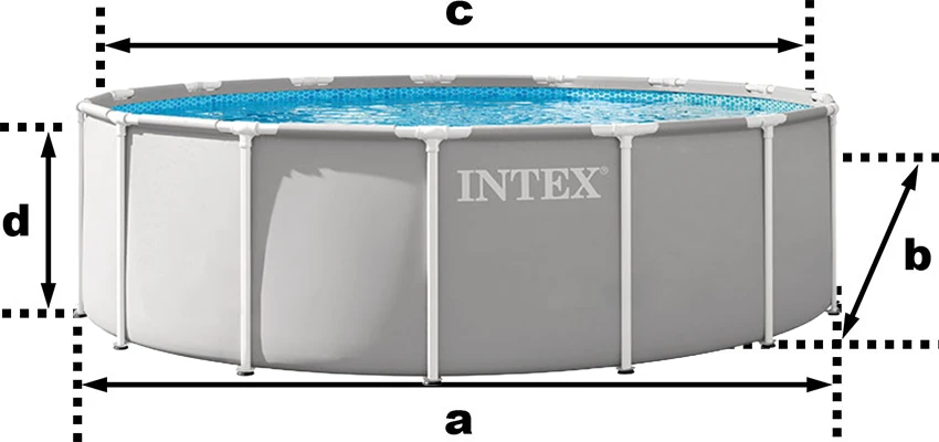 Dimensions Prism Frame 4,57 x h1,22m