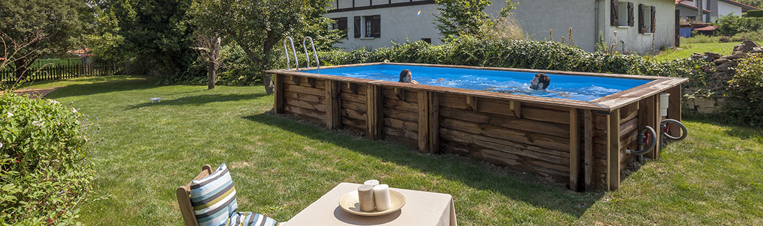 Piscine en bois Sunbay rectangulaire Mango