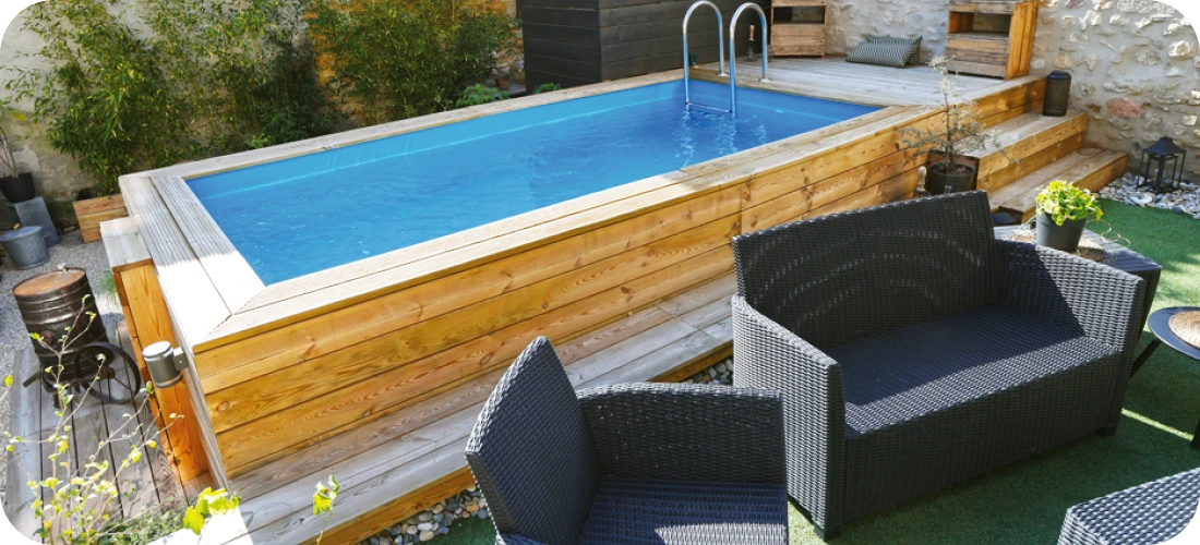 Piscine Azura ou Linea Ubbink rectangulaire 4,00 x 2,00 x h1,26m