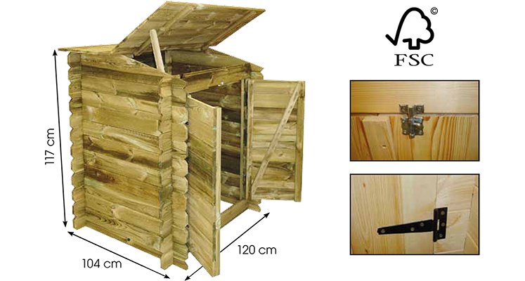 Coffre de filtration en bois Ubbink