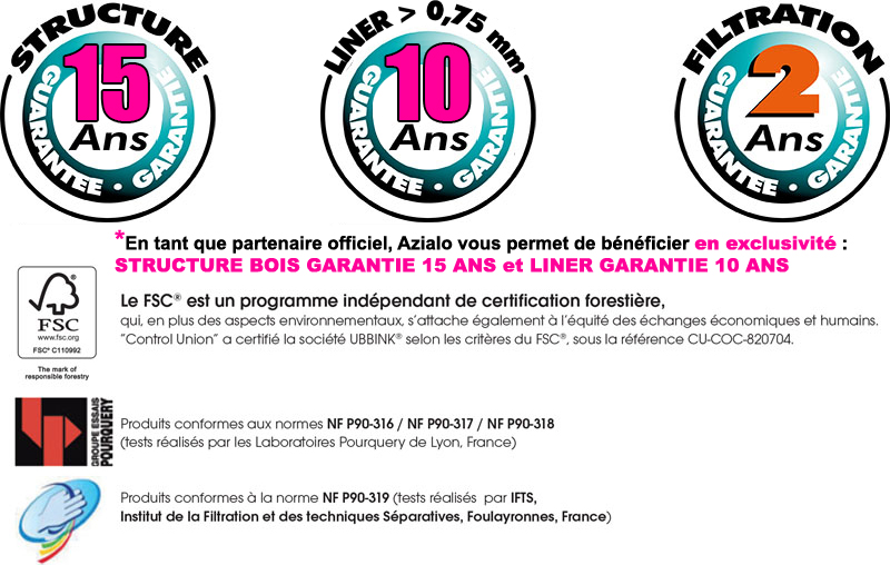 Garanties et normes piscine Ubbink