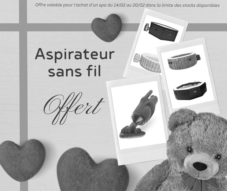 Nettoyeur sans fil offert pour l'achat d'un spa