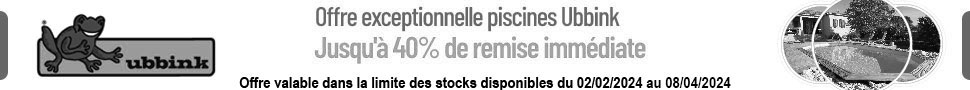 Offre de remise jusqu'à -40% sur piscine bois de marque Ubbink