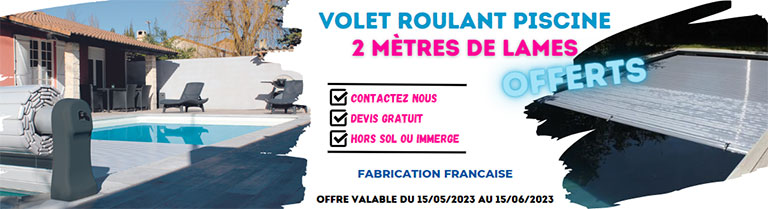 2 mètres de lames offerts avec volet roulant pour piscine Linea Maytronics