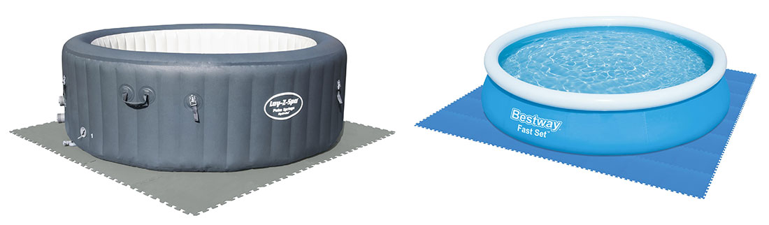 Dalle de protection de sol piscine ou spa Bestway