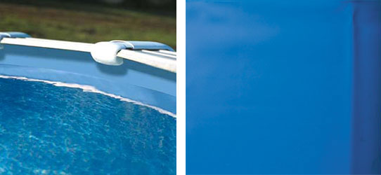 Liner pour piscine Gre ovale en acier coloris bleu