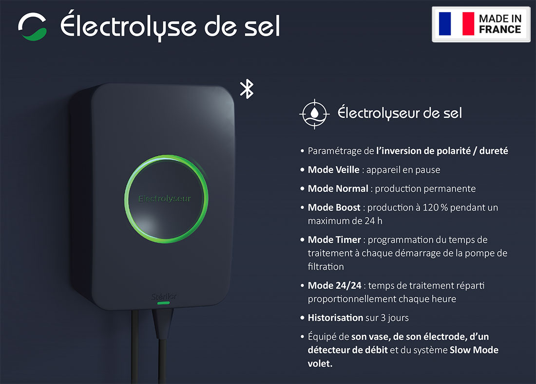 Electrolyseur au sel XP Sel Stérilor connecté